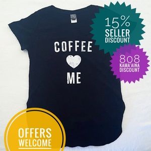 High-low Graphic Tee (XL) in Black